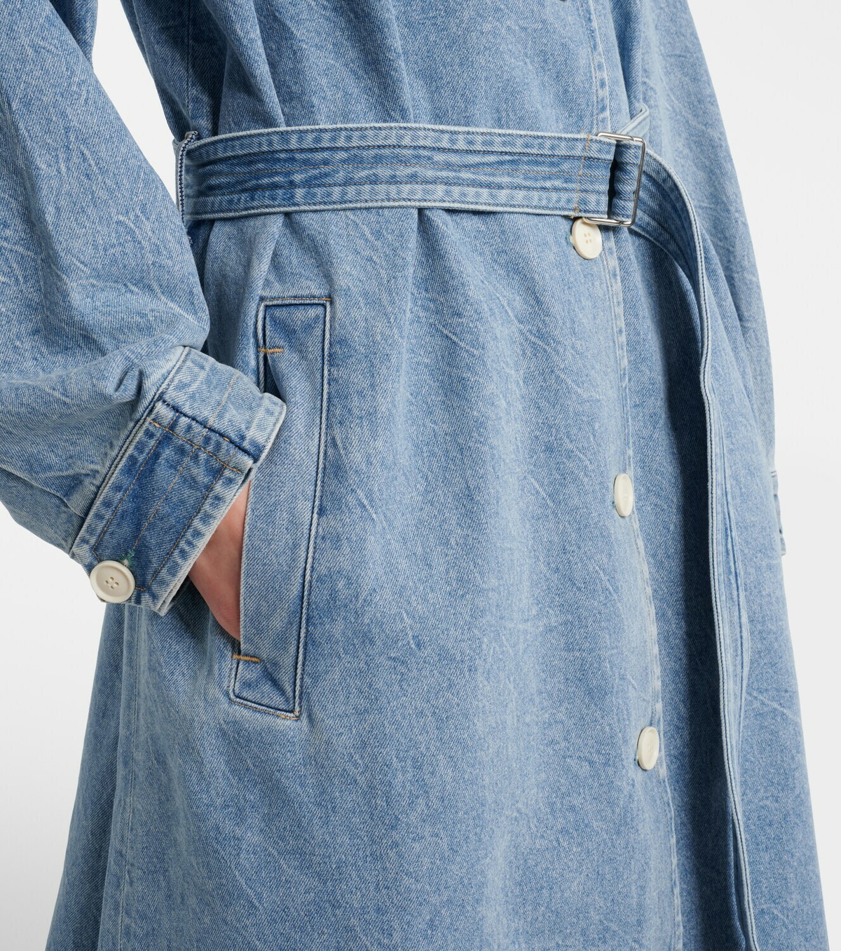 Agolde Denim wrap coat