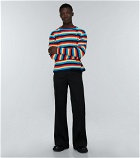 Wales Bonner - Striped wool-blend chenille sweater