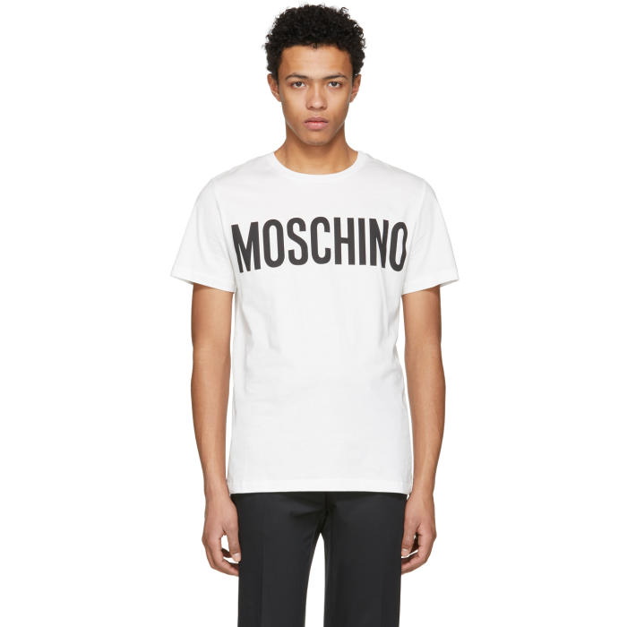 Photo: Moschino Off-White Logo T-Shirt