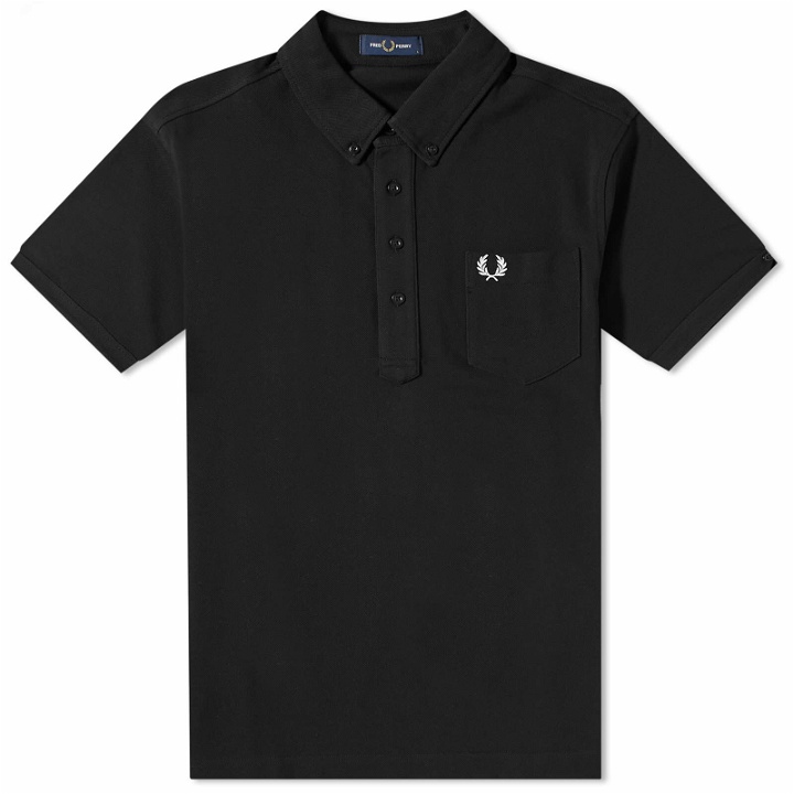 Photo: Fred Perry Authentic Men's Button Down Collar Polo Shirt in Black