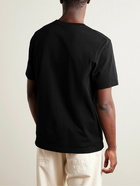 Maison Kitsuné - Logo-Appliquéd Cotton-Jersey T-Shirt - Black