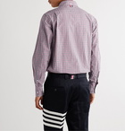 Thom Browne - Button-Down Collar Appliquéd Checked Cotton-Poplin Shirt - Multi