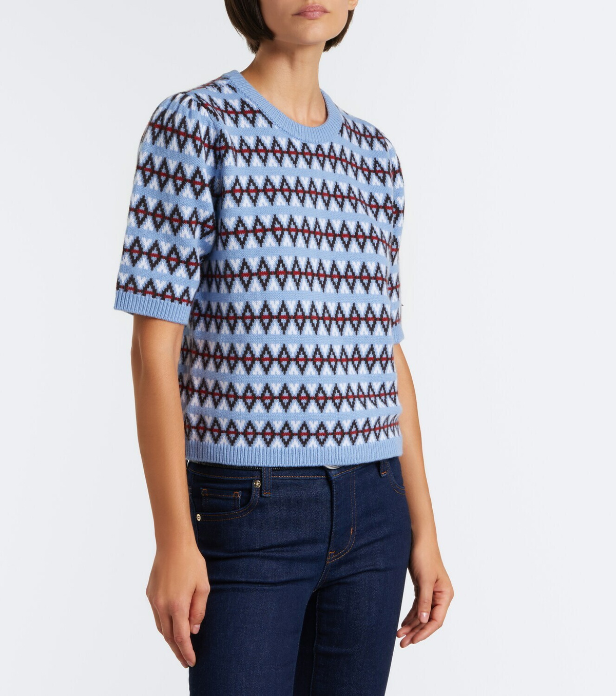 Frame Jacquard wool and cashmere sweater