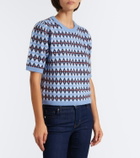 Frame Jacquard wool and cashmere sweater