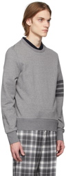 Thom Browne Grey Classic Loopback 4-Bar Sweatshirt