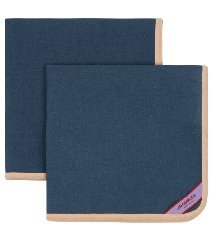 Photo: La DoubleJ Rainbow Navy Large set of 2 napkins