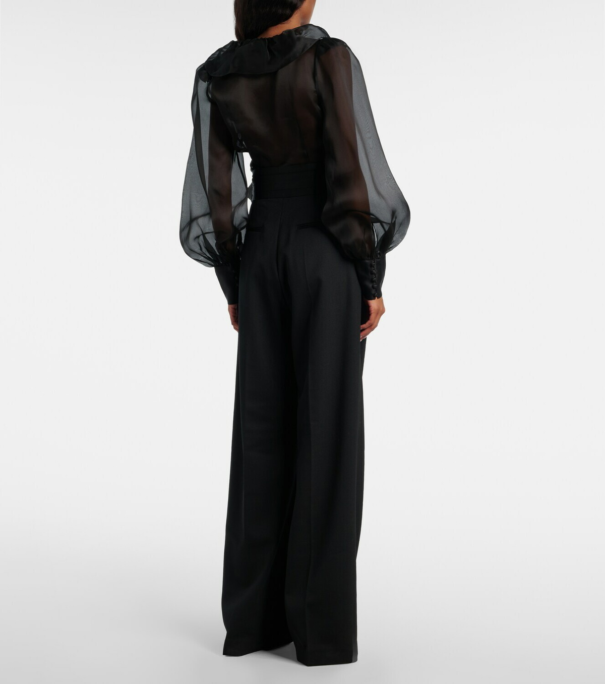 Rebecca Vallance Anjou sheer silk organza blouse