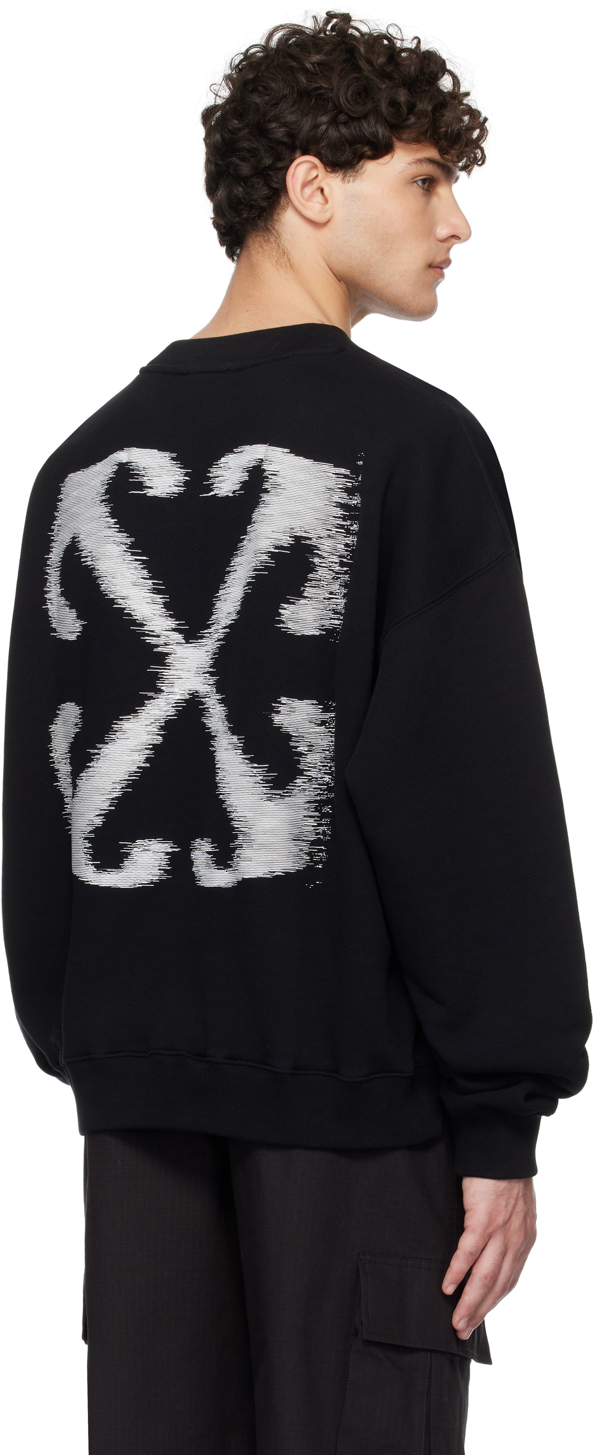 スウェット・トレーナー [Off-White]WINDY ARROW SKATE CREWNECK/BLACK/WHITE(OMBF24-RTW Off-White]WINDY ARROW SKATE CREWNECK/BLACK/WHITE(OMBF24