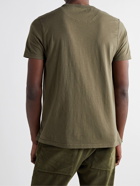Richard James - Silk-Trimmed Slub Organic Cotton-Jersey T-Shirt - Green
