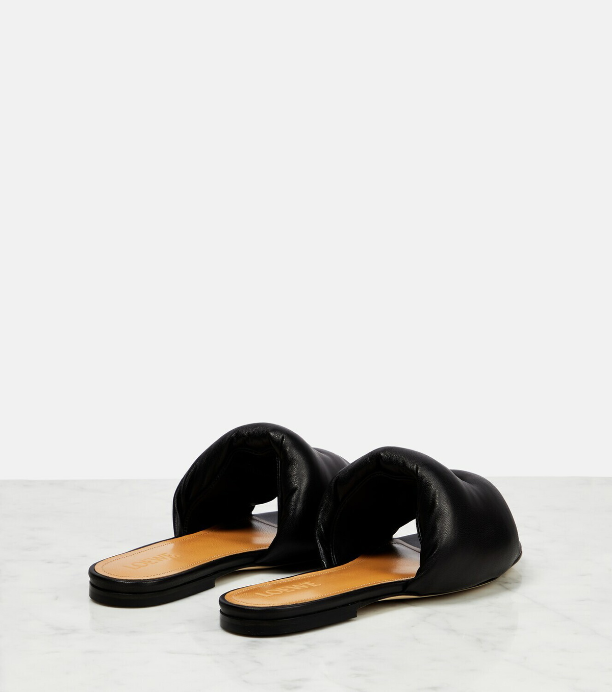 サンダル LOEWE ANAGRAM FLEX SLIDE SANDALS IN SMOOTH LEATHER Loewe Men's Flex Anagram Soft Calfskin Slide Sandals