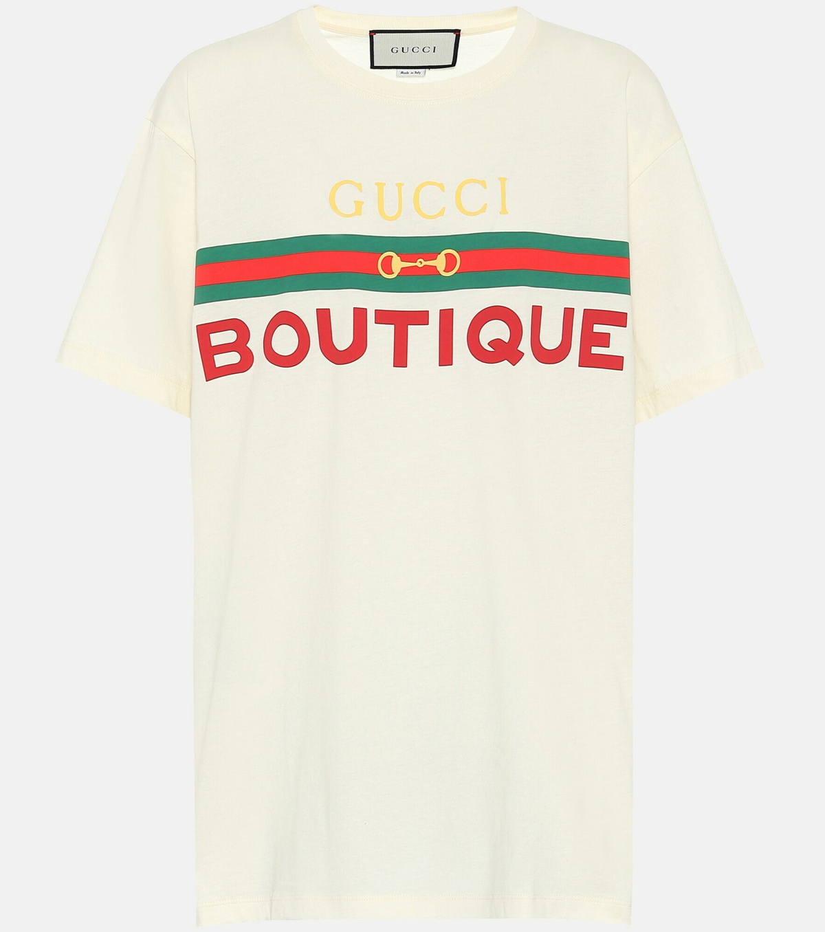 Gucci - Printed cotton T-shirt Gucci