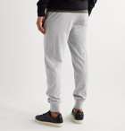 TOM FORD - Tapered Melangé Cotton, Silk and Cashmere-Blend Sweatpants - Gray
