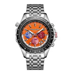 Swan & Edgar Hybrid-Steel Chronograph Quartz Orange Dial Mens Watch SE01000W2