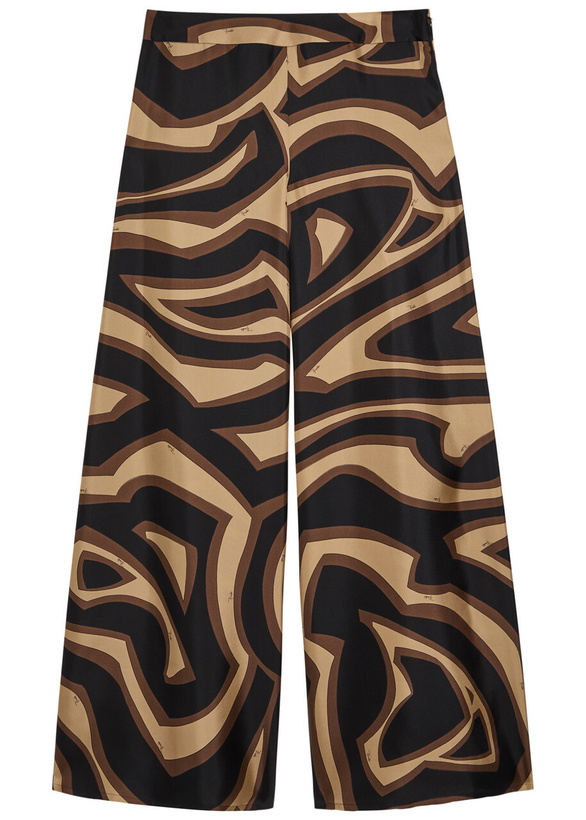 Photo: Pucci Labirinto Printed Silk-twill Trousers Black