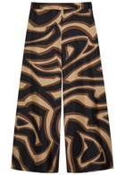 Pucci Labirinto Printed Silk-twill Trousers Black