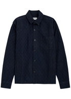 Percival Checkerboard Denim Shirt Navy