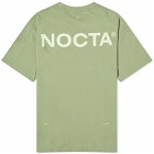 Nike x NOCTA Cardinal Stock T-shirt in Oil Green/Light Liquid Lime