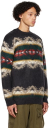 Junya Watanabe Gray Jacquard Sweater