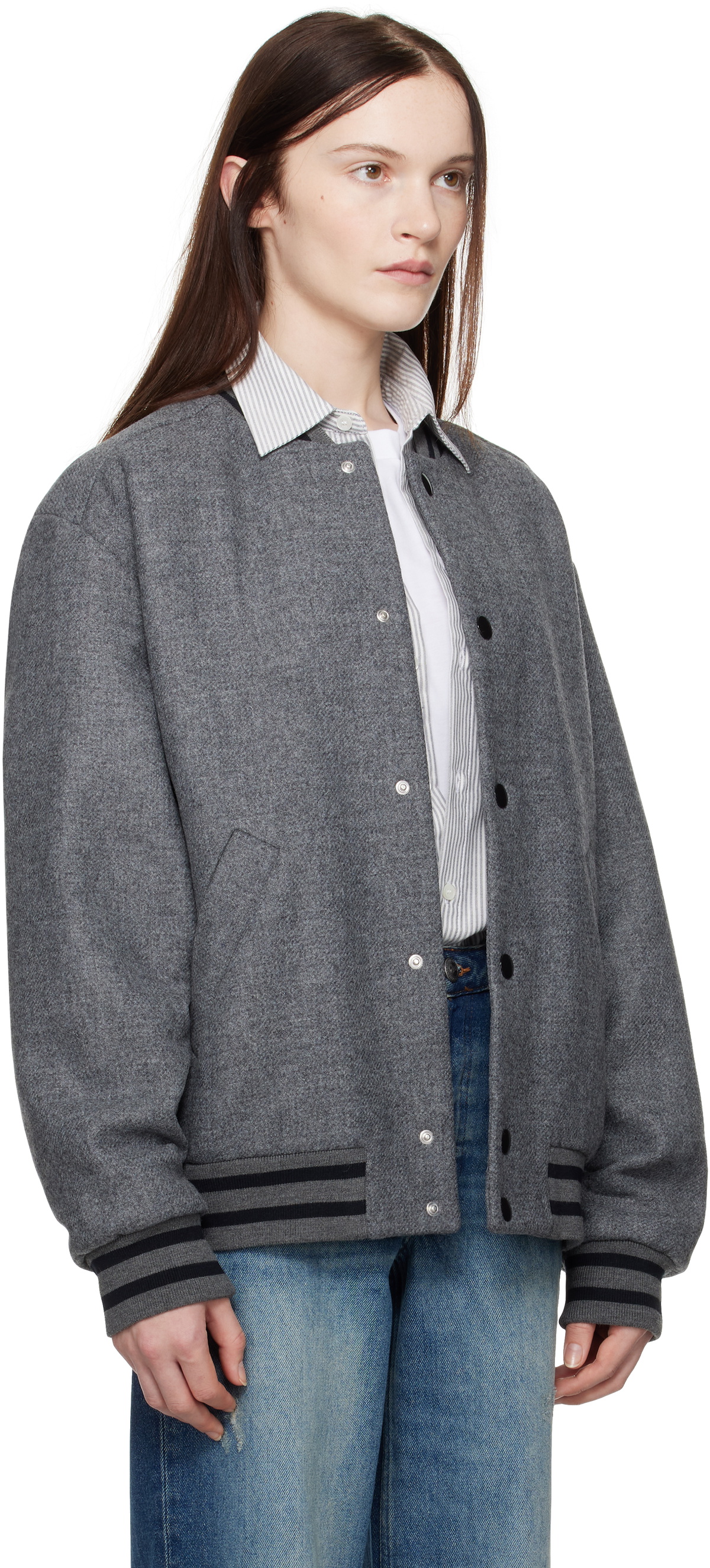 A.P.C. Gray Micky Bomber Jacket A.P.C.