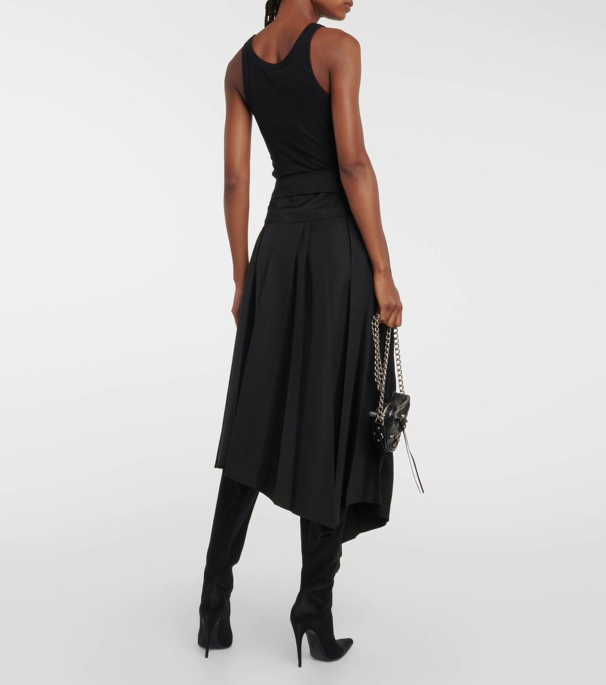 Off-White Tech Drill pleated midi skirt Off-White
