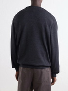 A.PRESSE - Wool Henley Sweater - Gray