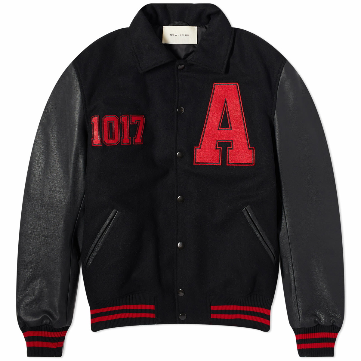 1017 ALYX 9SM Men's Logo Varsity Jacket in Black 1017 ALYX 9SM