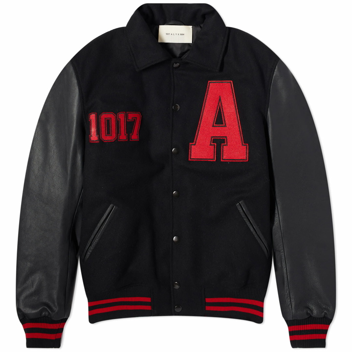 Photo: 1017 ALYX 9SM Men's Logo Varsity Jacket in Black