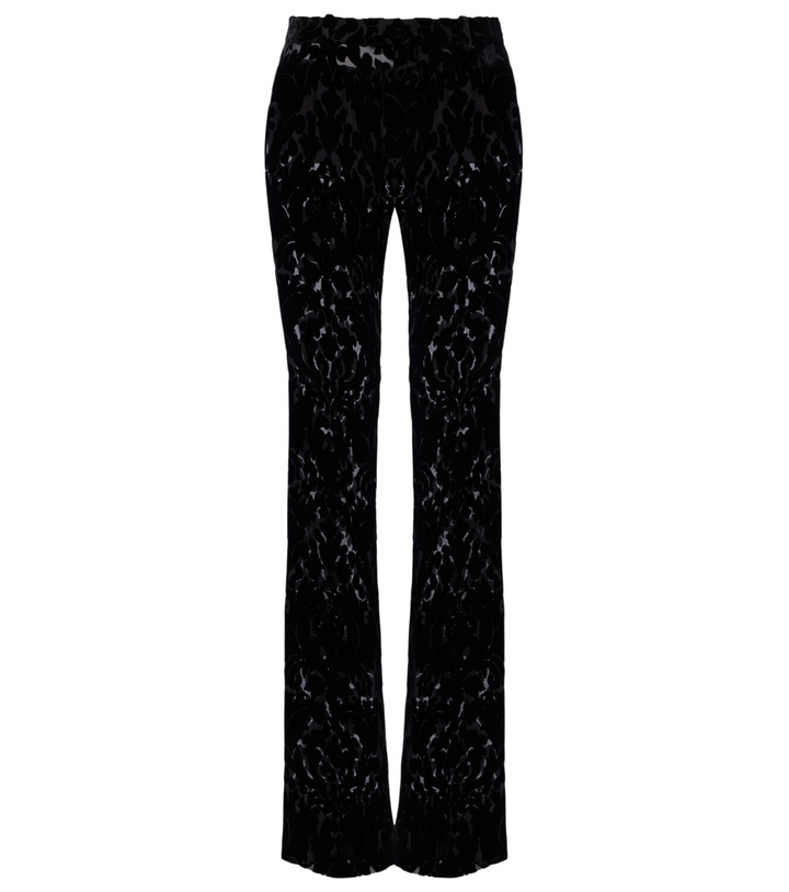 Photo: Gucci Floral devoré velour wide-leg pants