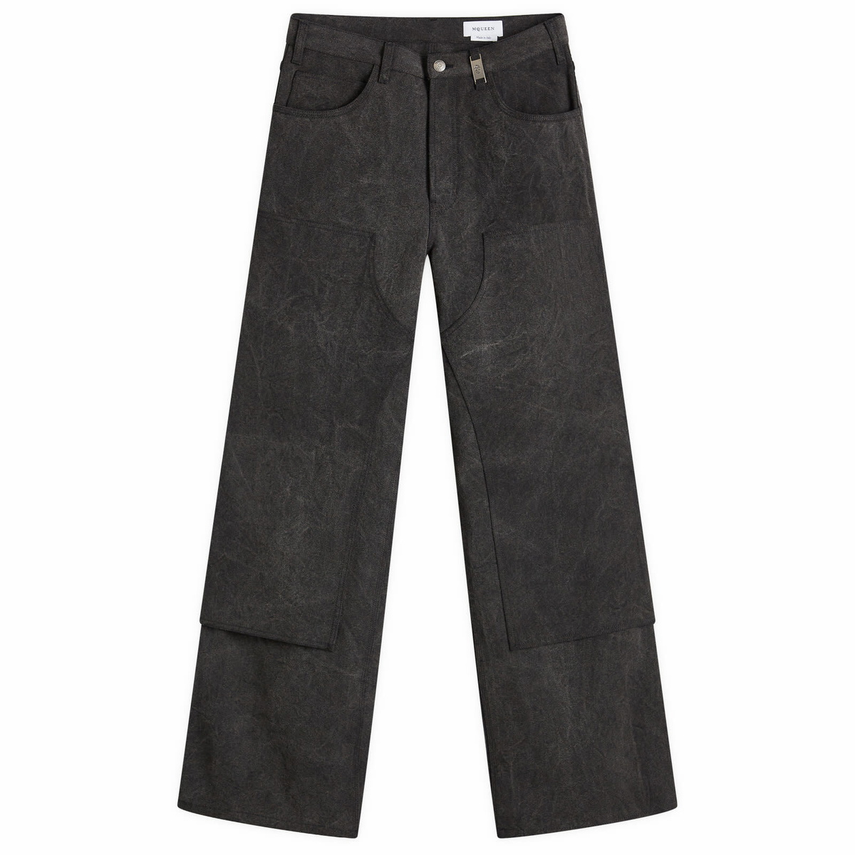 Alexander McQueen Men's Carpenter Denim Trousers in Washed