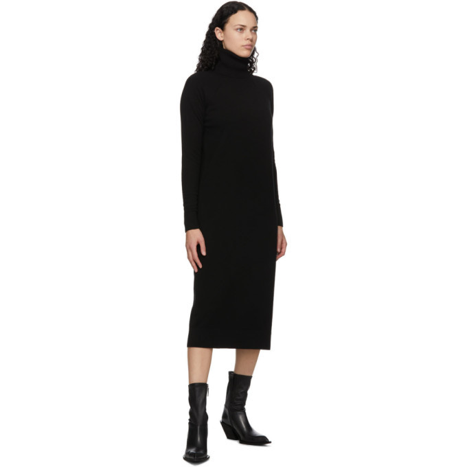 Haider Ackermann Black Wool and Cashmere Invidia Dress