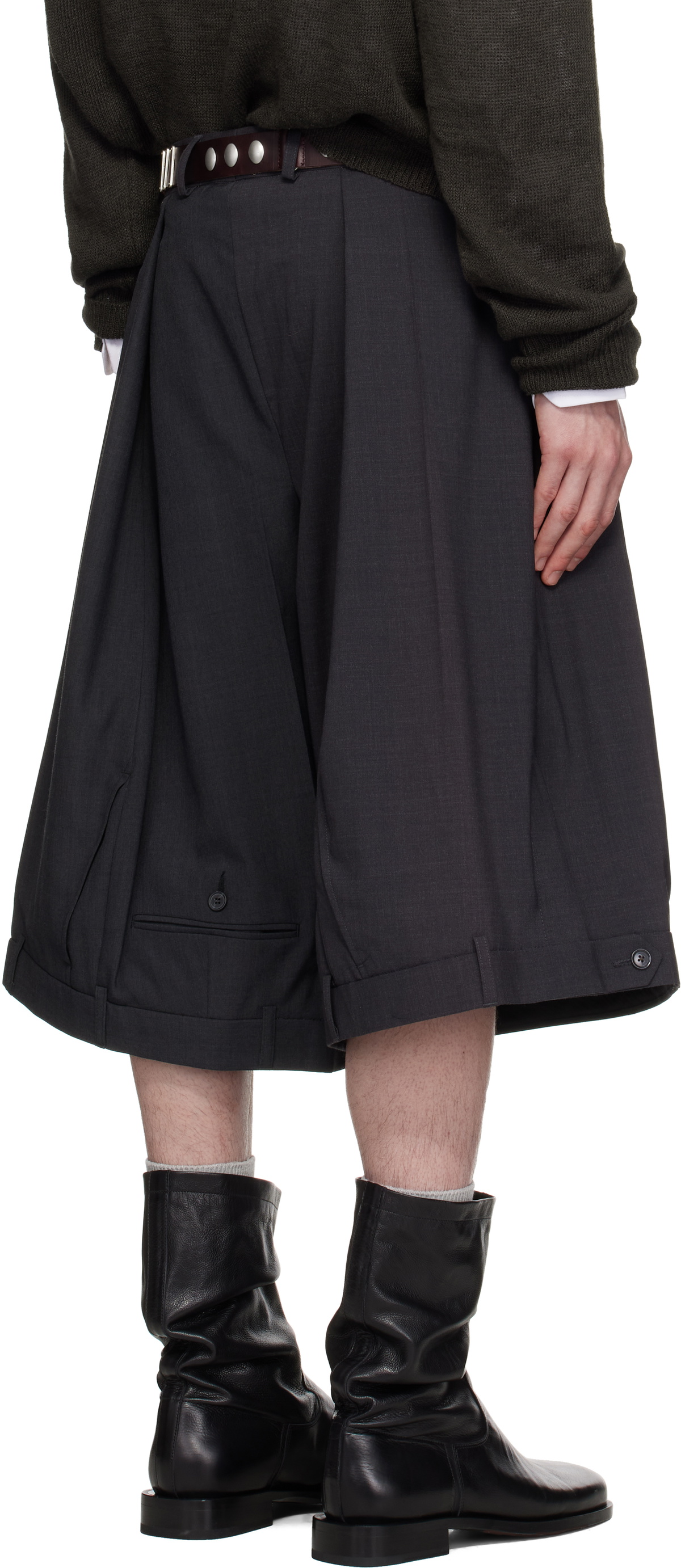 HODAKOVA Upside Down Wide Trouser Shorts HODAKOVA
