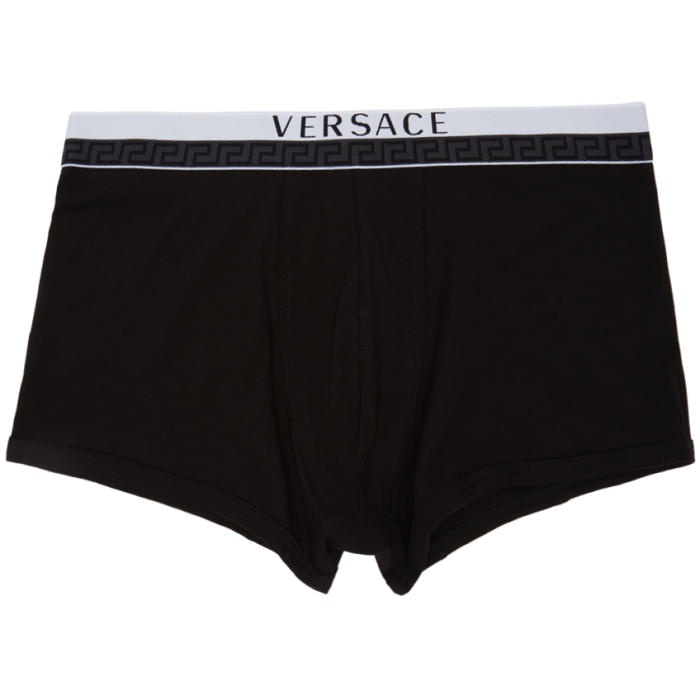 Photo: Versace Underwear Three-Pack Low-Rise Logo Boxer Briefs
