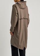 Rains Fishtail Hooded Rubberised Parka Chocolate
