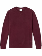 Kingsman - Logo-Embroidered Cotton and Cashmere-Blend Jersey Sweatshirt - Burgundy