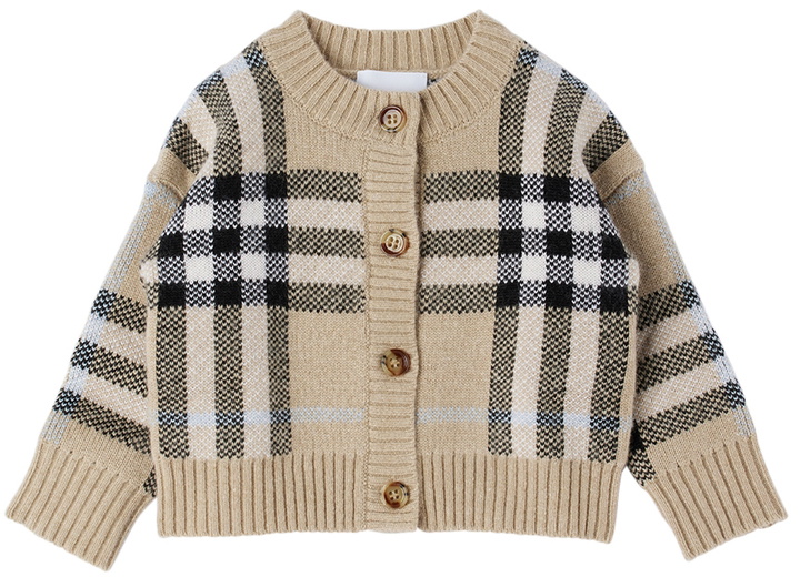 Photo: Burberry Baby Beige Check Cardigan