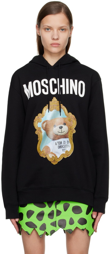 Photo: Moschino Black Mirror Teddy Bear Hoodie