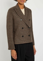 Weekend Max Mara Tempera Houndstooth Wool-blend Blazer Grey
