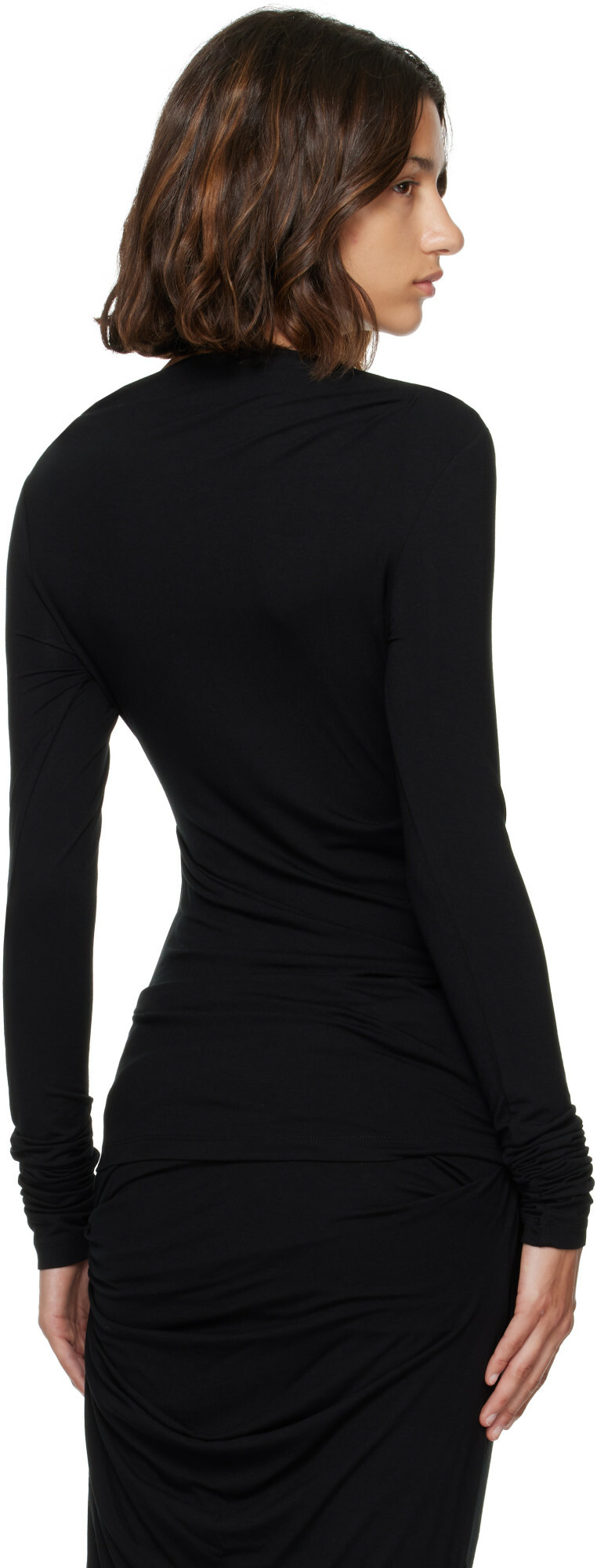 Entire Studios Black Drape Top
