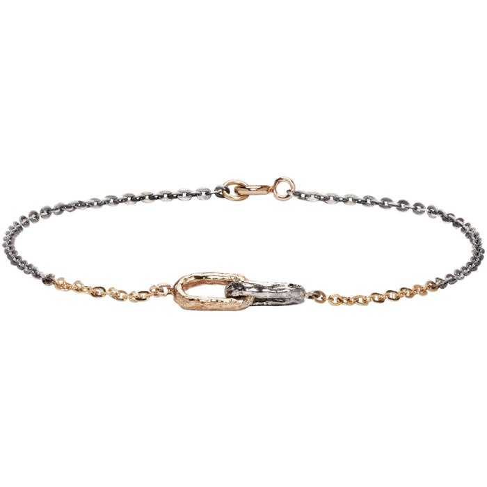Photo: Pearls Before Swine Silver and Gold Double Link Bracelet