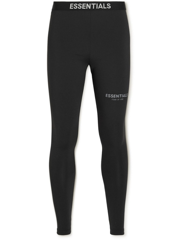 Photo: Fear of God Essentials - Logo-Print Stretch-Jersey Sweatpants - Black