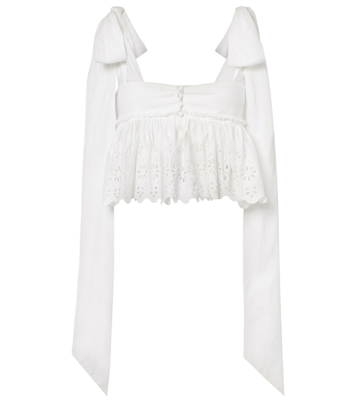 Photo: Chloé Broderie anglaise cotton top