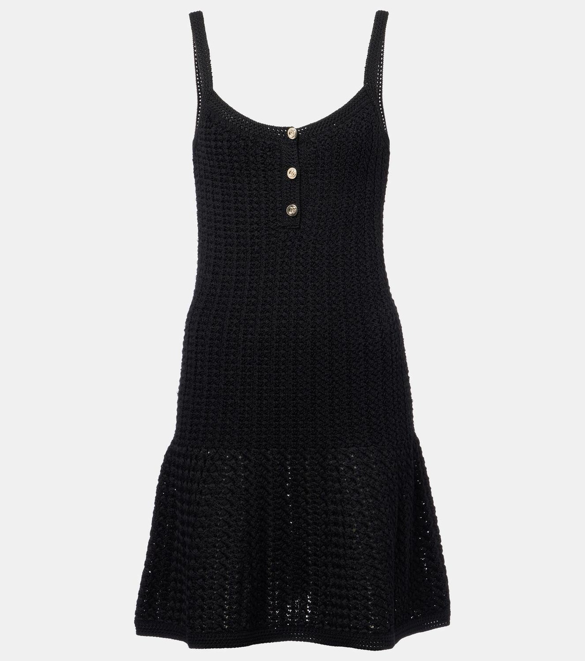 Gucci Waffle-knit cotton-blend minidress
