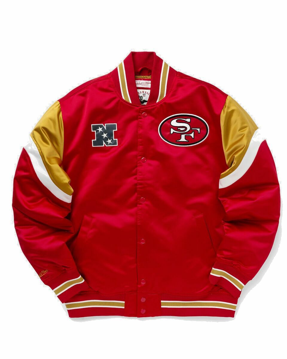 Photo: Mitchell & Ness Nfl Heavyweight Satin Jacket San Francisco 49 Ers Red - Mens - Bomber Jackets/Team Jackets