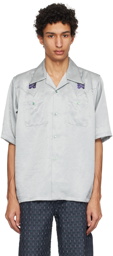 NEEDLES Blue Embroidered Shirt