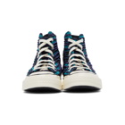 Converse Blue and Purple Wavy Knit Chuck 70 High Sneakers