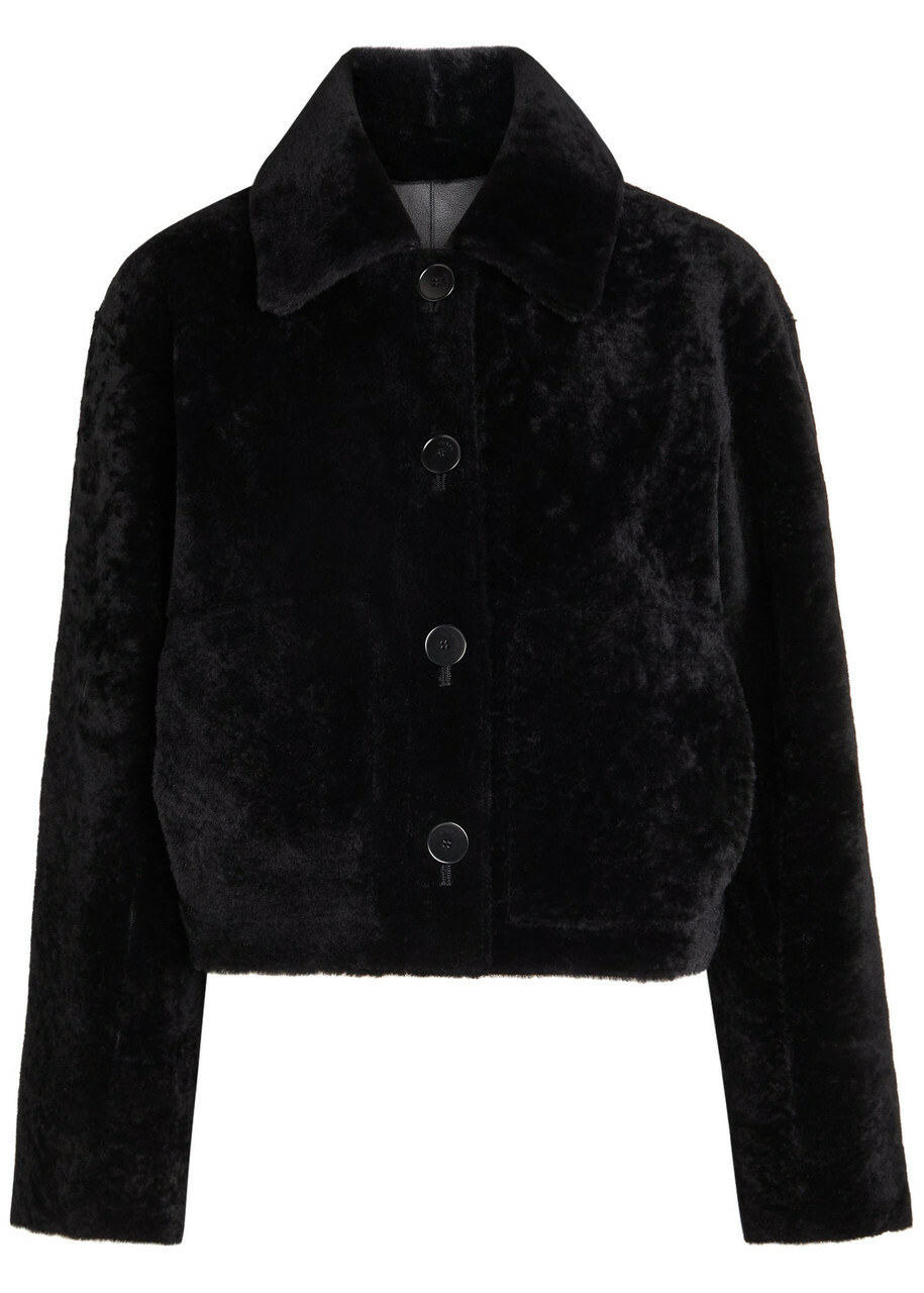 Joseph Alloway Reversible Shearling and Leather Jacket Black