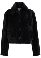Joseph Alloway Reversible Shearling and Leather Jacket Black