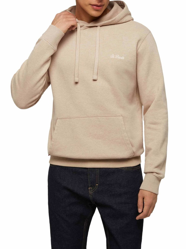 Photo: MC2 Saint Barth Mélange Beige Sweatshirt Tribeca With St. Barth Embroidery