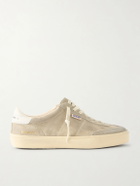 Golden Goose - Soul Star Leather-Trimmed Suede Sneakers - Brown