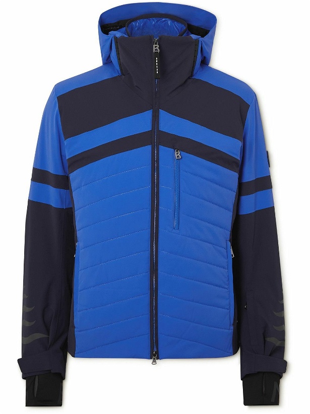 Photo: Bogner - Fredy-T Two-Tone Hooded Ski Jacket - Blue